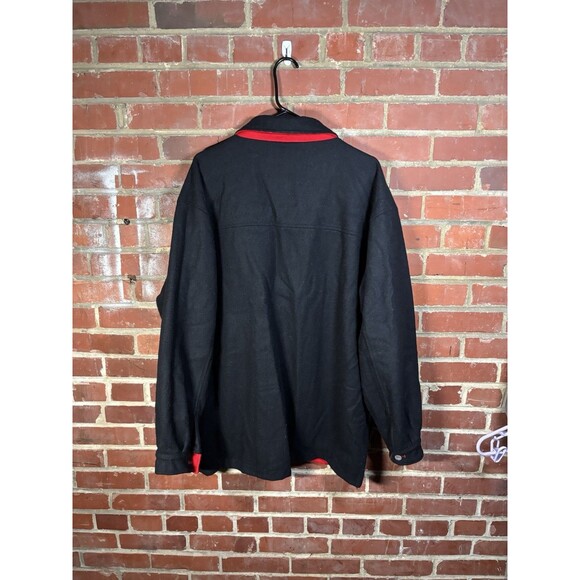 Vintage Marlboro Unlimited Reversible Red Black Wool Jacket Coat Size Large - Picture 4 of 10